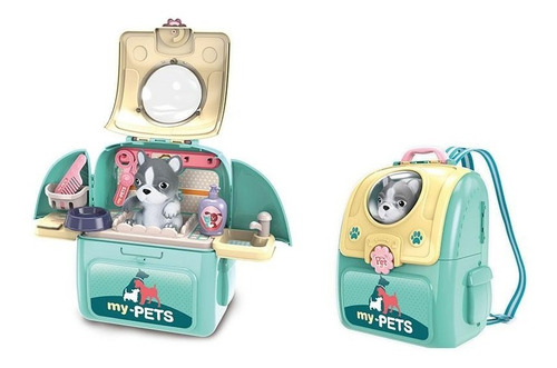 Mochila Set Veterinario- Mascotas De Ñiños