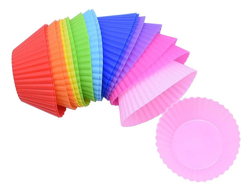 12 Unidades Forma De Silicone Para Cupcake Livre De Bpa