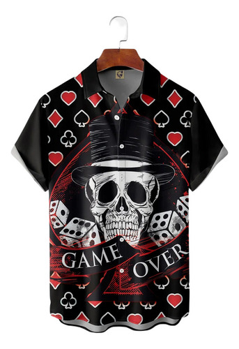 Ghb Camisa Hawaiana Unisex Con Forma De Calavera For Jugar