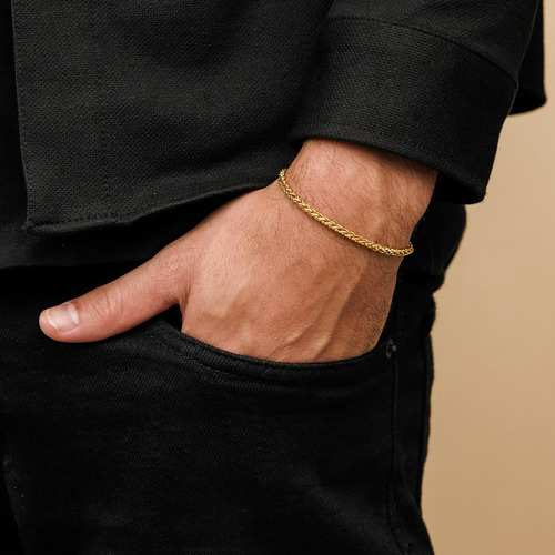 Pulseras De Cadena De Cuerda De Oro Mujeres Y Hombres, ...