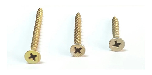 Imagen 3 de 3 de Tornillo 4 X 50 Fix Caja De 500 Unidades Madera Dorado