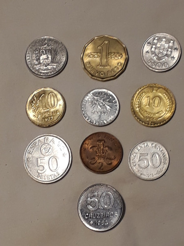 Monedas Mundiales Internacionales X 10 Distintos Paises Lo5