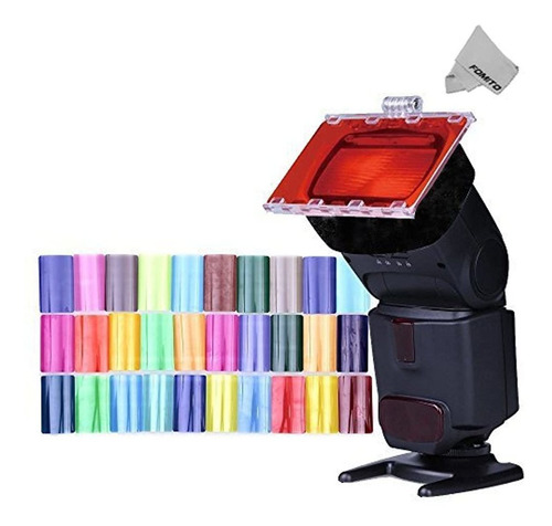 Fomito Color Gel Kit Filtro 30ps W/gels-band & Reflector Par
