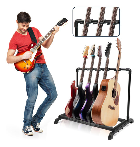 Soporte Plegable Para Guitarra Y Bajo Para Varias Guitarras