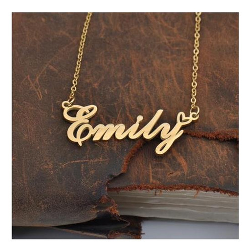 Collar Personalizado Melanie Con Nombre Y Cabello Catinano