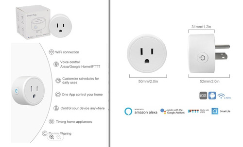 Tomacorriente Wifi O Smart Socket Apaga O Prende Lo Que Sea