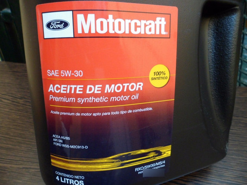 Imagen 2 de 6 de Aceite Motor Sintético Motorcraft 5w-30 Ford Fiesta 10/18 Kd