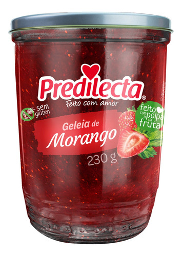 Geléia Predilecta morango em copo sem glúten 230 g