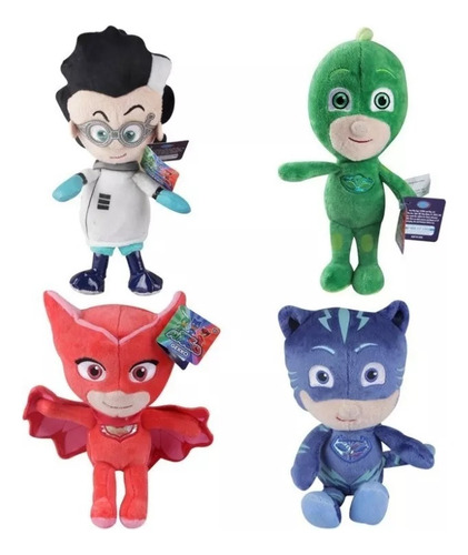 Juego De 4 Piezas De Muñeco De Peluche Pj Masks 2024