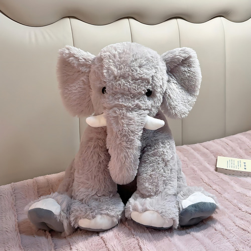 Ubaber Animales De Peluche De Elefante Grande De 20 Pulgada. Color Gris