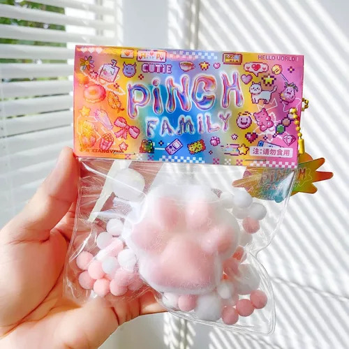 Nuevo Juguetes For Gatos Squishy Cat Paw Squee