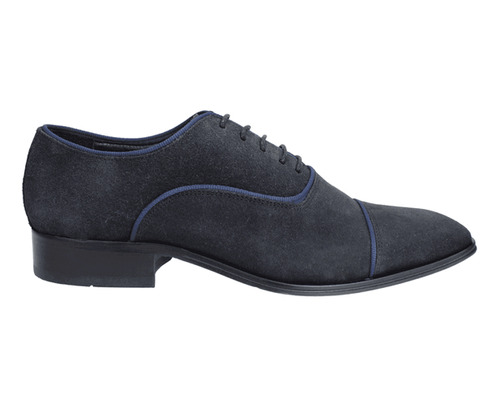 Zapato Versace 1969 Formal Gamuza Azul Marino