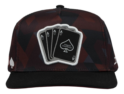 Gorra Jc Hats  Poker Camo Burgundy