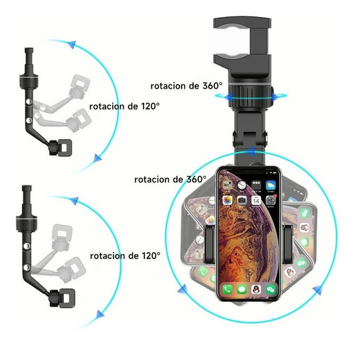 Cyz Coche Soporte Para Teléfono Con Espejo Retrovisor De