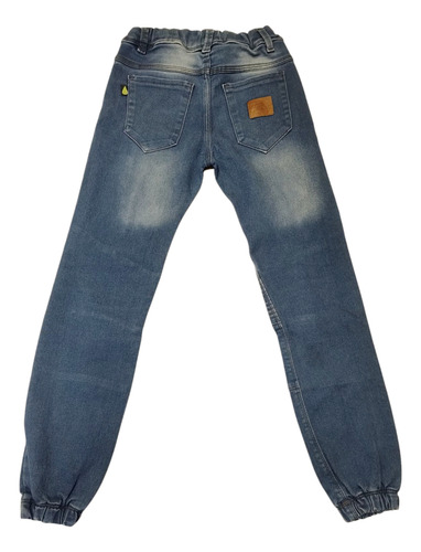 Pantalón De Mezclilla Para Niño 12t Jogger Azul Entubado Spx