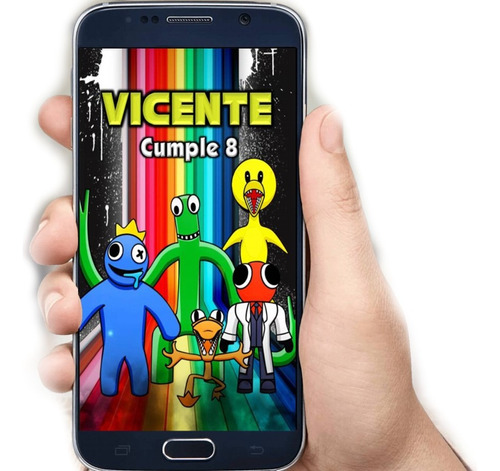 Video Invitación Digital Animada Rainbow Friends Whats App