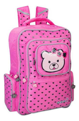 Mochila Rosa Backpack Pretty Bear 415p Osita Escolar