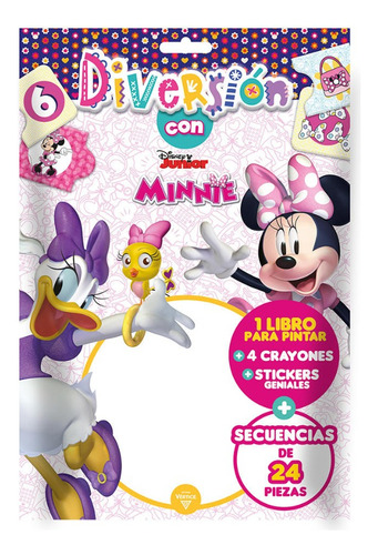 Kit Diversión Minnie Libro Para Pintar Vertice