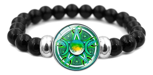 Pulsera Con Cuentas De Diosa De La Luna Triple Wicca Pentagr