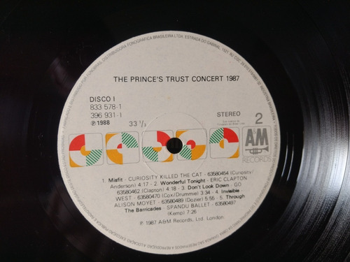 Lp George Harrison, Eric Clapton - Prince's Trust Concert (Usado)