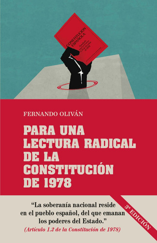 Libro Para Una Lectura Radical De La Constitucion De 1978...