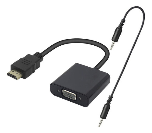 Adaptador Para Pc Hdmi A Vga Con Audio Dimm