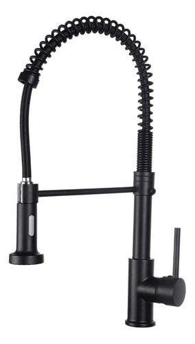 Llave Para Lavaplatos Extensible Negro Mate Acero Inoxidable