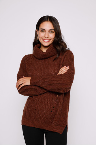 Sweater Mujer Caramelo Cuello Tortuga Fantasía Family Shop