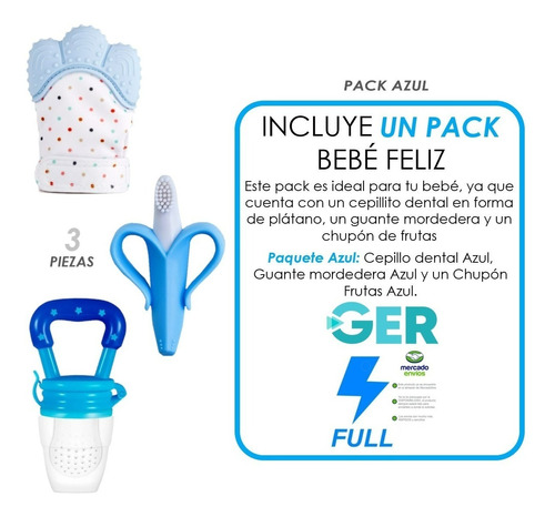 Cepillo Dental Bebé Aseo Banana Plátano + Mordedera + Chupón