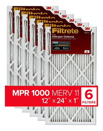 Filtro Aire Para Acondicionado Calefactor 12 X 24 1  Mpr 6