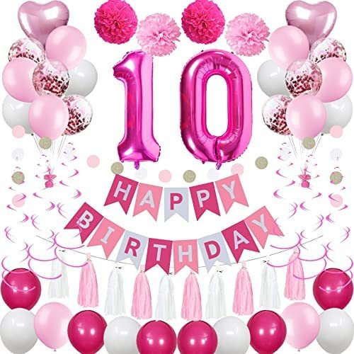 Globos De Fiesta Infantil Dulces Decoraciones De Décimo Cump