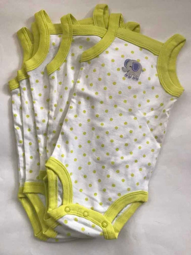 Bodys Carters 3 Meses Musculosa A Lunares Con Elefante  