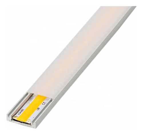 Perfil Aluminio Led Sobreponer Por Metro Incluye Cinta Cob