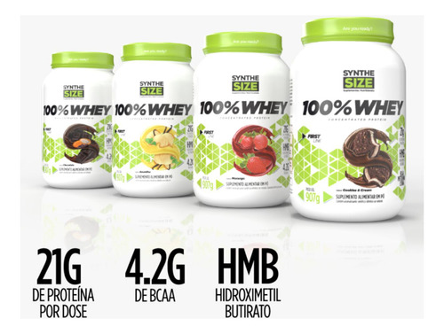 Kit Synthe Size: Whey Concentrado 900g + Creatina Pura 300g