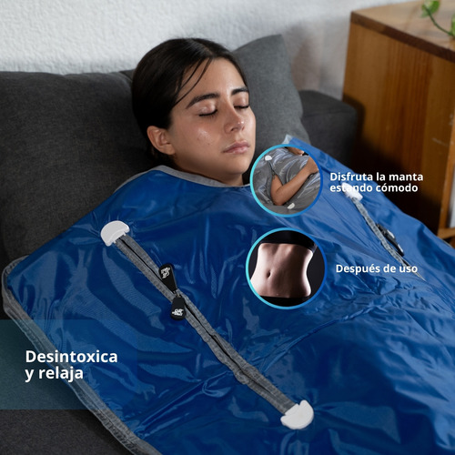 Manta Sauna De Infrarrojos Lejanos Get Well Azul