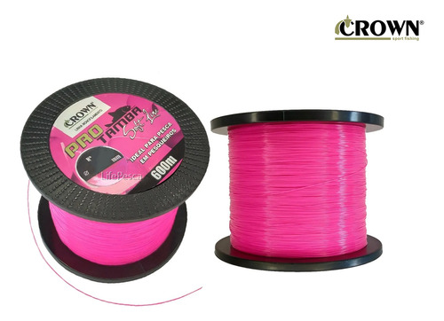 Linha De Pesca Crown Soft Pro Mono Tamba Pink 0,40mm 600mtr