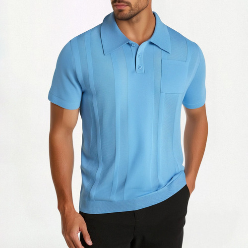 Jersey Casual De Manga Corta De Verano Para Hombre En Color
