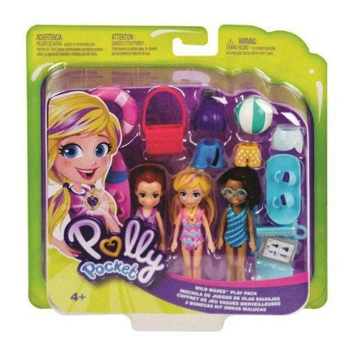 Polly Pocket 3 Bonecas Kit Ondas Malucas Mattel