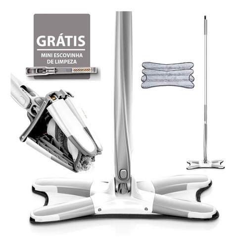 Imagem 6 de 7 de X Mop Clean 360 Giratório + Grátis Mini Escova De Limpeza
