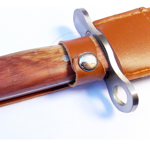 Bayoneta Ak47 Ccco Puñal Cuchillo 43 Cm Funda Pasa Cinto Mango Madera