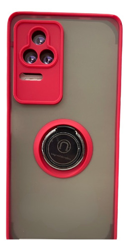 Funda Para Redmi K50 Uso Rudo Anticaidas Con Anillo Rojo K50