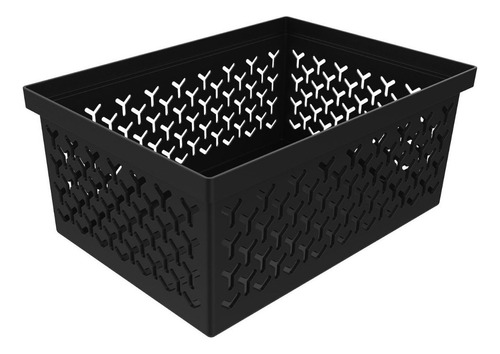 Canasto Organizador Cesto Medium 32x22x14 Cm Color Negro