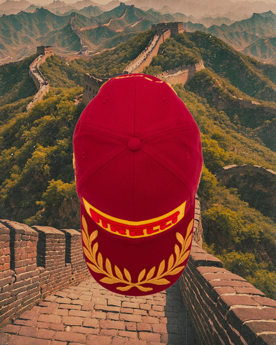Gorra Pirelli China 2025 Podio Rojo Único Lisa