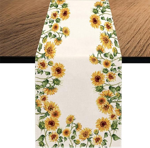 Camino Con Girasol Mantel Floral Temporada Para Primavera Y