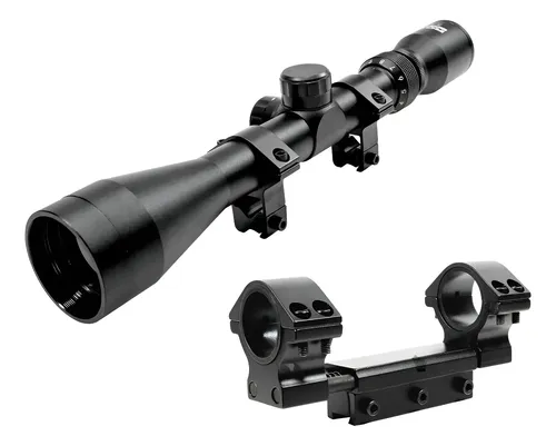 Kit Luneta 3x9x40 E Mount Suporte Monte Absorção De Impacto