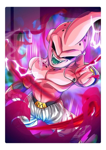 Cuadro Metalico Dragon Ball Majin Boo A4 Alimunio Decorativo