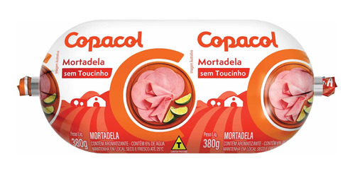 Mortadela Sem Toucinho Copacol 380g - Kit 2 Unidades