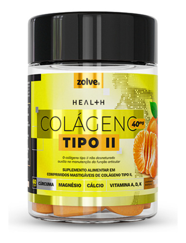 Colágeno Tipo 2 Uc-ii®, Vitamina C E Magnésio Tangerina