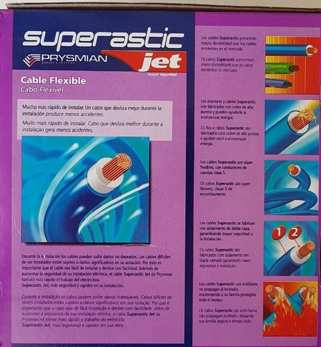 Imagen 4 de 10 de Cable 1.5mm Unipolar Superastic Pirelli Prysmian X100mts