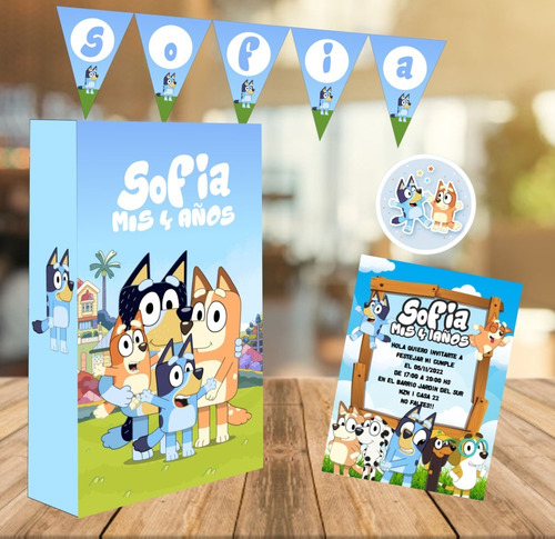 Combos De Cumpleaños Personalizado Para 20 Niños Bluey